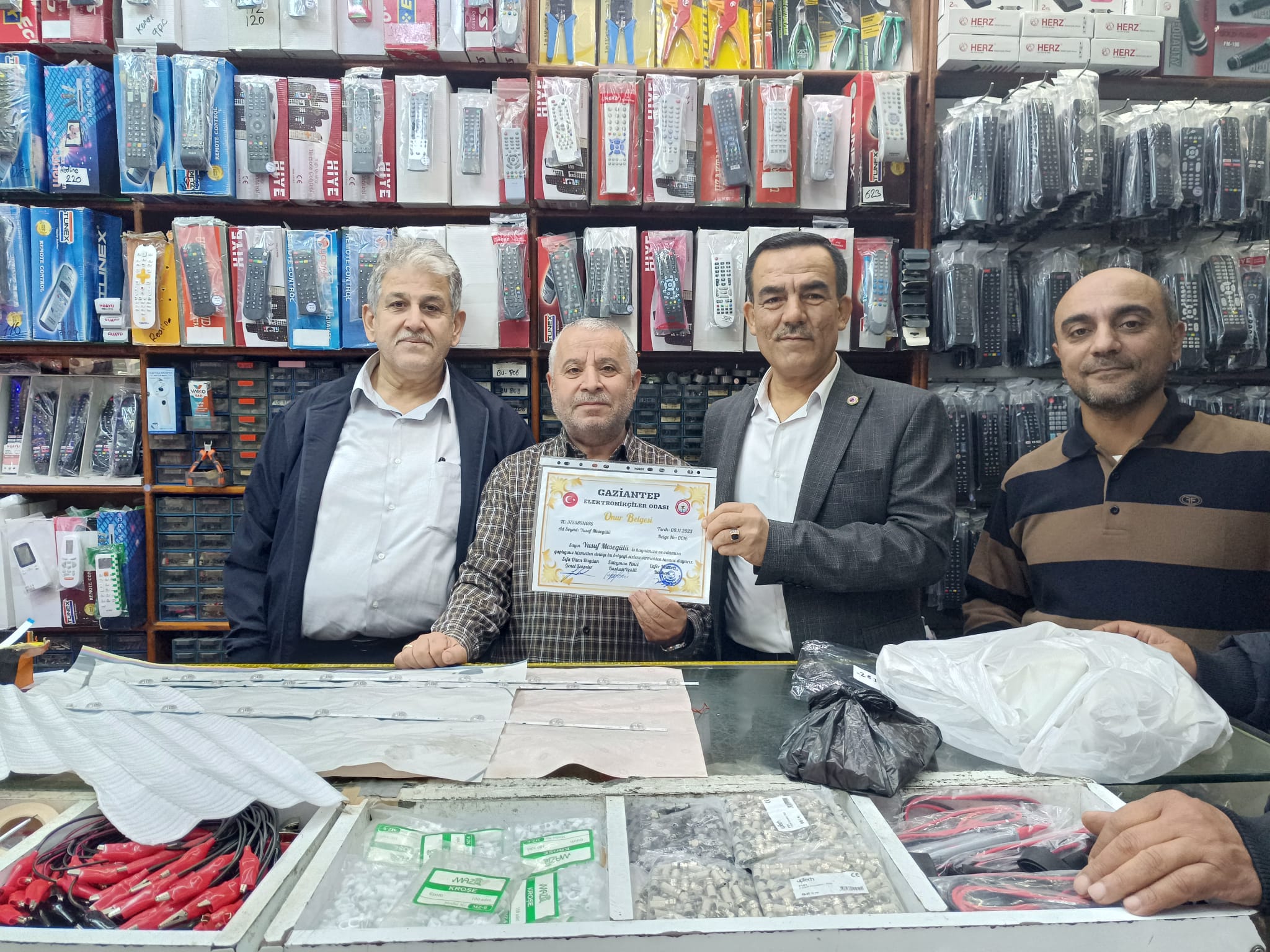 Esnaflarımıza Onur Belgesi