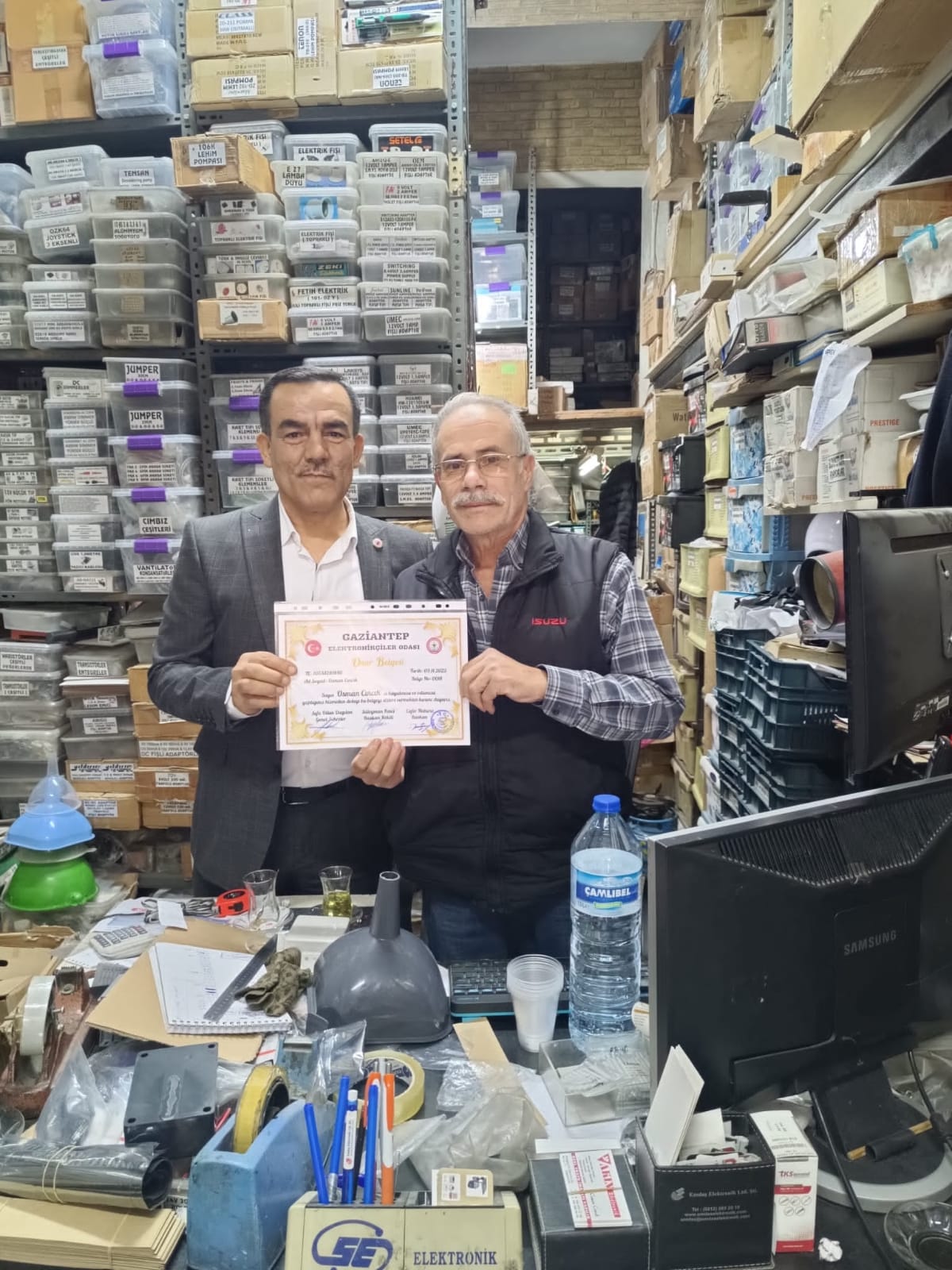 Esnaflarımıza Onur Belgesi